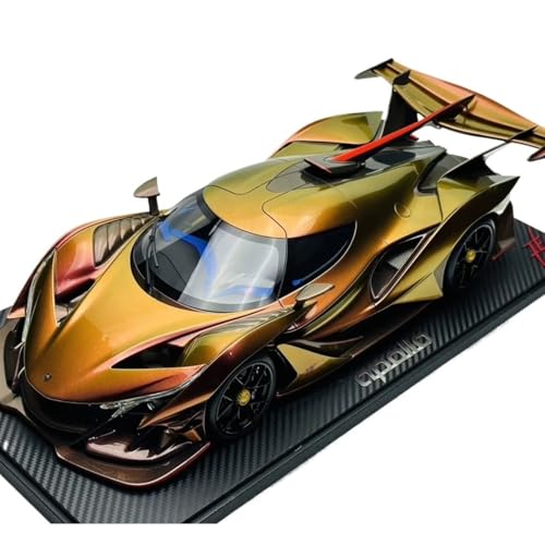 Mini Auto Spielzeug 1:12 Für Apollo Ie Verfärbung Gold Harz Realistische Auto Modell Collector's Edition Fenster Display Wohnkultur(Orange) von CYQOCD
