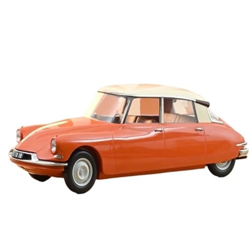 Mini Auto Spielzeug 1:12 Für Citroen DS19 1957 Legierung Auto Modell Sammlung Hause Auto Büro Dekoration Display Wohnkultur(Orange) von CYQOCD