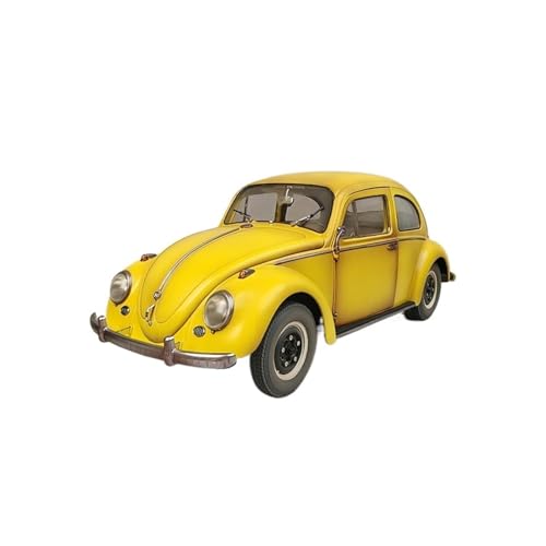 Mini Auto Spielzeug 1:12 Für Volkswagen Beetle Bumblebee Alte Version 1961 Legierung Retro Auto Modell Handwerk Ornamente Gelb Wohnkultur von CYQOCD