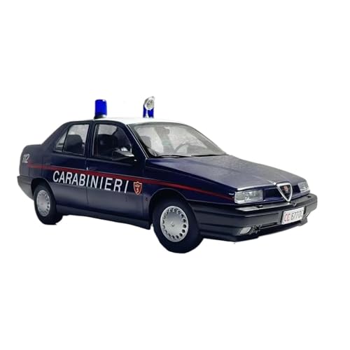 Mini Auto Spielzeug 1:18 Für Alfa Romeo 155 Legierung Auto 1996 Blau Weiß Metall Modell Druckguss Sammler Modell Polizei Auto Wohnkultur von CYQOCD