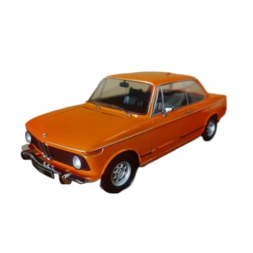 Mini Auto Spielzeug 1:18 Für BMW 1502 1802 Oldtimer-Legierung Retro Statisches Automodell Souvenir Geschenk Seltene Ornamente Wohnkultur(Orange) von CYQOCD
