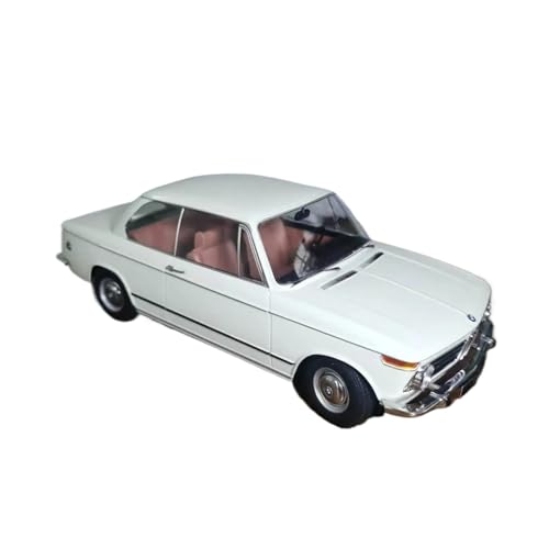 Mini Auto Spielzeug 1:18 Für BMW 1502 1802 Oldtimer-Legierung Retro Statisches Automodell Souvenir Geschenk Seltene Ornamente Wohnkultur(White) von CYQOCD
