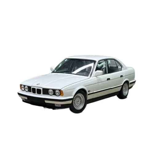 Mini Auto Spielzeug 1:18 Für BMW 535i E34 1988 Legierung Vollversion Auto Druckguss Fahrzeug Retro Miniatur Modell Display Wohnkultur(White) von CYQOCD
