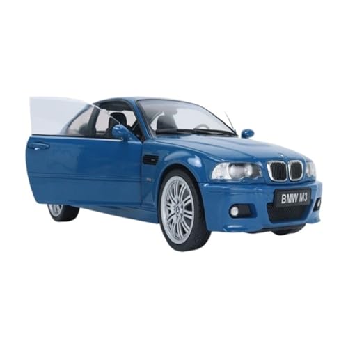Mini Auto Spielzeug 1:18 Für BMW-E46 M3 - Laguna - Blaue Legierung Mini Diecast Modell Sammler Metall Modell Miniatur Spielzeug Wohnkultur von CYQOCD