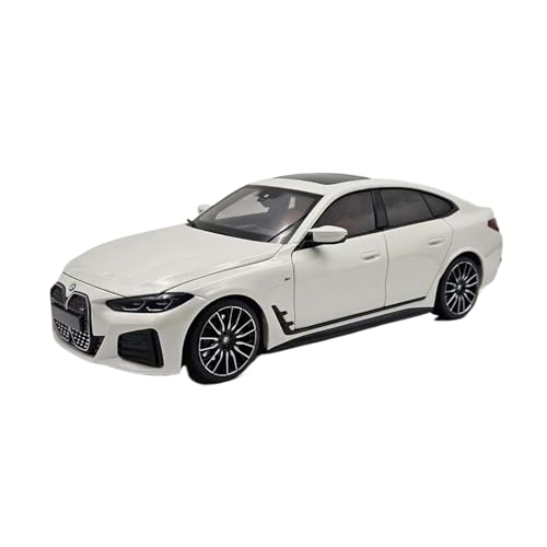 Mini Auto Spielzeug 1:18 Für BMW I4 M50 2022 Limited Edition Druckguss Statische Auto Modell Sammlung Legierung Ornament Spielzeug Wohnkultur(White) von CYQOCD