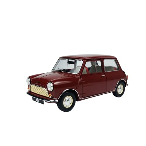 Mini Auto Spielzeug 1:18 Für BMW Morris Mini Minor Dreifarbige Legierung Druckguss Ornamente Automodell Dekoratives Modell Wohnkultur(Red) von CYQOCD