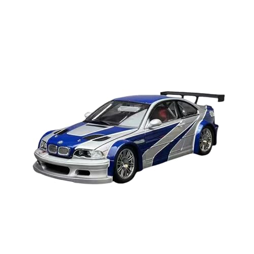 Mini Auto Spielzeug 1:18 Für BMWM3 GTR E46 Rennsportwagen Der Vierten Generation Maßstab Legierungsautomodell Statisches Modell Wohnkultur(Blue) von CYQOCD