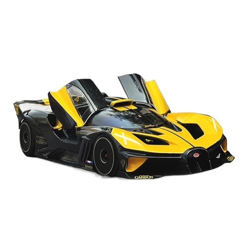 Mini Auto Spielzeug 1:18 Für Bugatti Bolide Fire Meteor Sportwagen Gelb Legierung Automodell Simulationsmodell Mit Offenen Türen Wohnkultur von CYQOCD