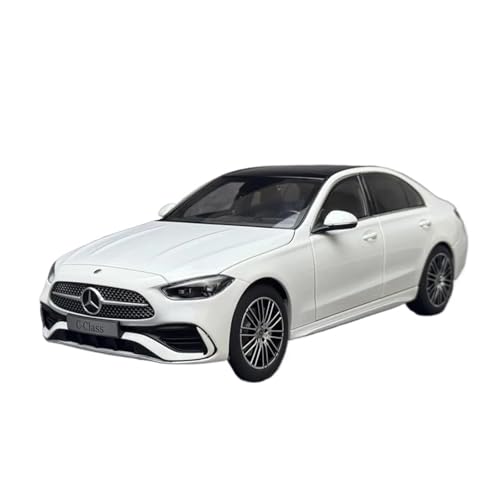 Mini Auto Spielzeug 1:18 Für C-KLASSE C260 2025 Simulationsfahrzeug Legierung Sammlerauto Modell Maßstab Modellanzeige Wohnkultur(White) von CYQOCD