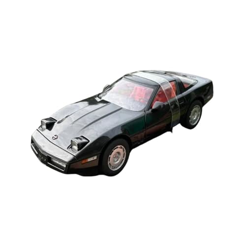 Mini Auto Spielzeug 1:18 Für Chevrolet Corvette C4 1986 Legierung Automodell Metall Klassisches Fahrzeug Schlafzimmer Dekoration Wohnkultur(Black) von CYQOCD