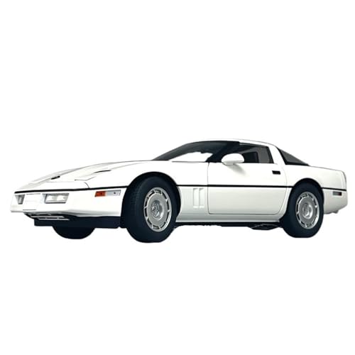 Mini Auto Spielzeug 1:18 Für Chevrolet Corvette C4 1986 Simulation Druckgusslegierung Volltürdesign Automodell Multicolor Wohnkultur(White) von CYQOCD