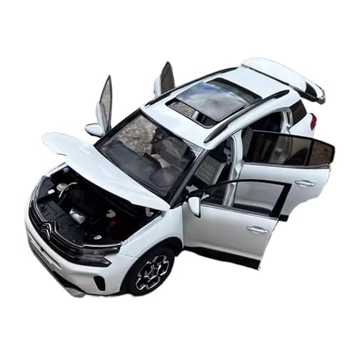 Mini Auto Spielzeug 1:18 Für Dongfeng Citroen C5 Aircross Beyond C5 Aircross Legierung SUV Offroad-Modell Rot Weiß Wohnkultur(White) von CYQOCD