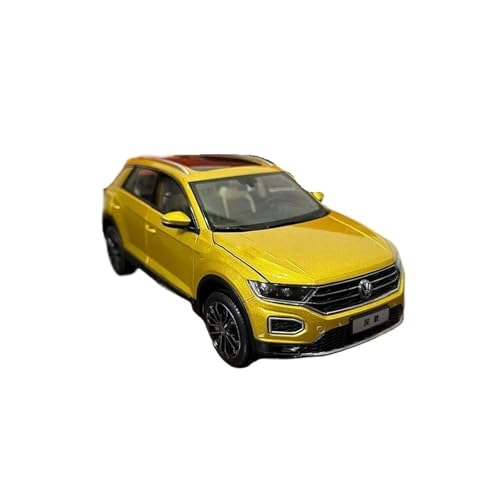 Mini Auto Spielzeug 1:18 Für FAW VW T-ROC 280STI 2018 Legierung SUV Urban Off-Road Fahrzeug Modell Souvenir Ornament Wohnkultur(Gold) von CYQOCD