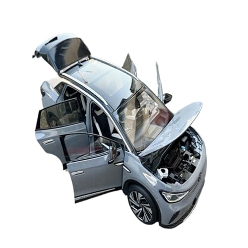 Mini Auto Spielzeug 1:18 Für FAW Volkswagen ID.4 Crozz SUV Legierung Skala Dekoration Auto Modell Szene Simulation Spielzeug Wohnkultur(Gray) von CYQOCD