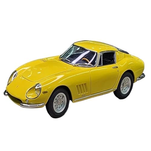 Mini Auto Spielzeug 1:18 Für Ferrari 275 GTB/C Verschiedene Legierungsmodelle Mehrfarbiges Optionales Druckgussdisplay Realistisches Modell Wohnkultur(Yellow) von CYQOCD