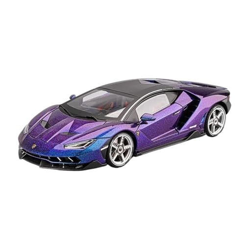 Mini Auto Spielzeug 1:18 Für Ferrari LP770 LP770-4 Legierung Sportwagen Modell Metall Track Racing Modell Sound Und Licht Spielzeug Wohnkultur(Purple) von CYQOCD