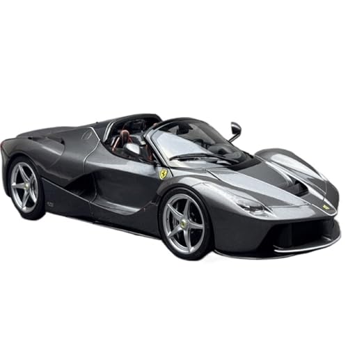 Mini Auto Spielzeug 1:18 Für Ferrari LaFerrari Cabrio Grau Legierung Vollständig Offenes Automodell Schwarz Realistischer Supersportwagen Wohnkultur von CYQOCD