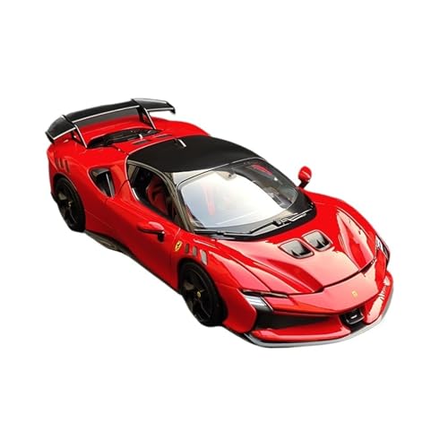 Mini Auto Spielzeug 1:18 Für Ferrari SF90 SF90 XX Sportwagenmodell Rot Simulation Legierung Modellauto Ornamente Wohnkultur(Red B) von CYQOCD