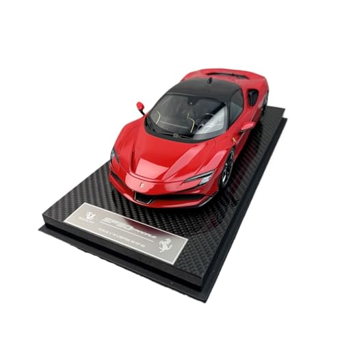Mini Auto Spielzeug 1:18 Für Ferrari SF90 Sportwagen Mini-Legierung Automodell Sammlung Display Modell Ornament Serie Wohnkultur(Red) von CYQOCD