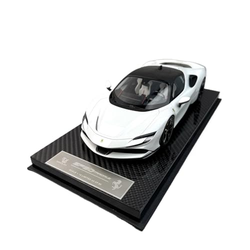 Mini Auto Spielzeug 1:18 Für Ferrari SF90 Sportwagen Mini-Legierung Automodell Sammlung Display Modell Ornament Serie Wohnkultur(White) von CYQOCD