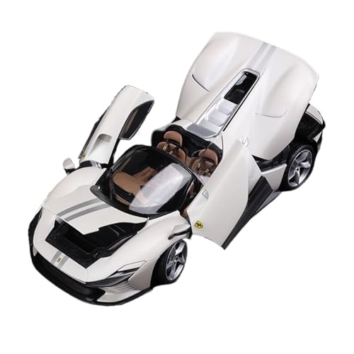 Mini Auto Spielzeug 1:18 Für Ferrari SP3 Daytona Legierungsmaßstab Automodell Simulation Ornamente Legierung Sammlung Automodell Wohnkultur(White) von CYQOCD