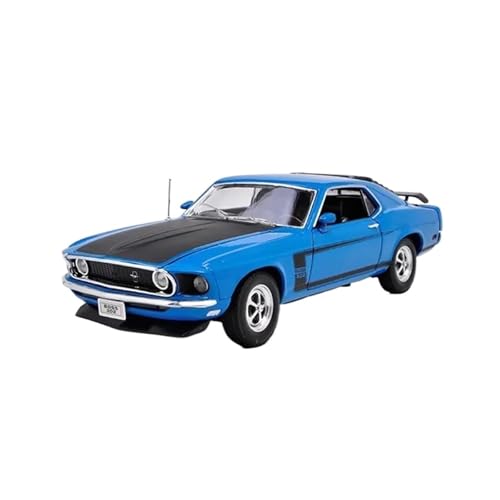 Mini Auto Spielzeug 1:18 Für Ford Mustang BOSS 302 GT Blau Fahrzeug Legierung Auto Modell Dekoration Sammlerstücke Display Wohnkultur von CYQOCD
