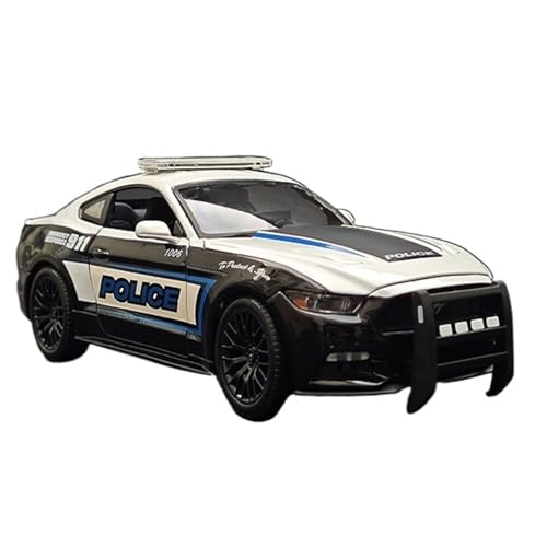 Mini Auto Spielzeug 1:18 Für Ford Mustang GT Polizeiauto Modell Spielzeug Schwarz Mit Display Base Kreative Geburtstagsüberraschung Wohnkultur von CYQOCD