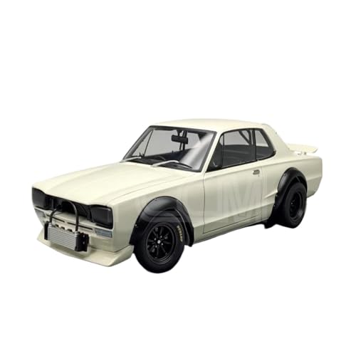 Mini Auto Spielzeug 1:18 Für GTR Skyline Kpgc10 Racing 1972 Diecast Simulation Legierung Auto Modell Mini Dekoration Fahrzeug Wohnkultur(White) von CYQOCD