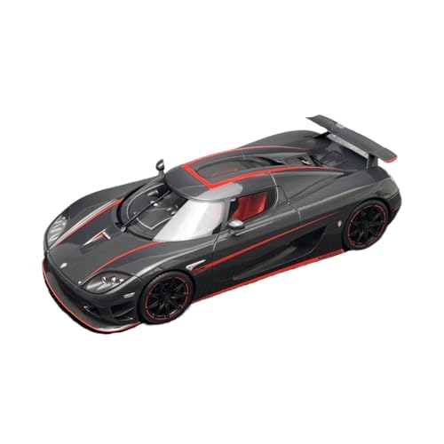 Mini Auto Spielzeug 1:18 Für Koenigsegg CCX Carbonfaser-Rotstreifen-Harz-Automodell In Limitierter Auflage Schwarzes Supersportwagenmodell Wohnkultur von CYQOCD