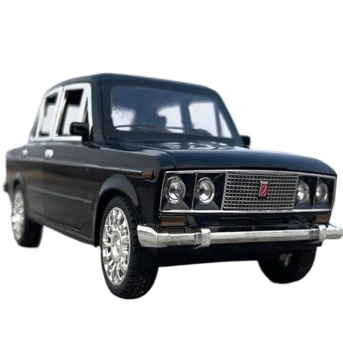Mini Auto Spielzeug 1:18 Für Lada 2106 Legierung Modell Auto Spielzeug Druckguss Casting Sound Und Licht Auto Szene Ornament Wohnkultur(Black) von CYQOCD