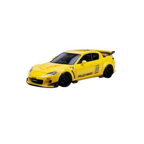 Mini Auto Spielzeug 1:18 Für Mazda RX-8 (SE3P) RE Amemiya Gelb Druckguss-Legierung Automodell Heimdekoration Wohnkultur von CYQOCD