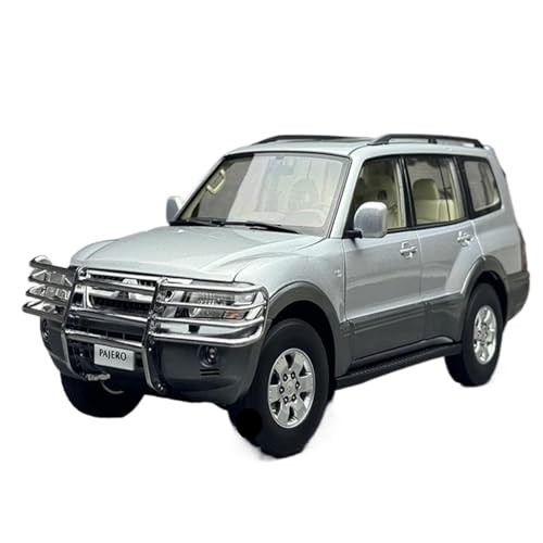 Mini Auto Spielzeug 1:18 Für Mitsubishi Pajero V73 Auto Modell Zwei Farben Optional SUV Metall Urlaub Geschenk Sammlung Wohnkultur(Silver) von CYQOCD