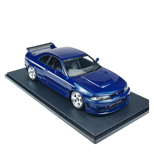 Mini Auto Spielzeug 1:18 Für Nissan 400R (BCNR33) Dunkelblaue Legierung Miniatur Automodell Handwerk Ornamente Wohnkultur von CYQOCD