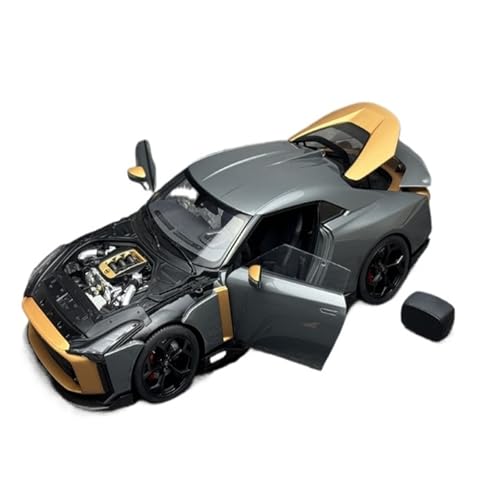 Mini Auto Spielzeug 1:18 Für Nissan GT-R50 Multicolor Sammlerlegierung Automodell Druckguss Ornament Auto Wohnkultur(Gray) von CYQOCD