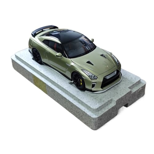 Mini Auto Spielzeug 1:18 Für Nissan GTR R35 Grüne Legierung Druckguss-Sportwagen-Modellsammlung Für Erwachsene Und Autoliebhaber Wohnkultur von CYQOCD