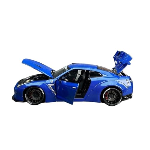 Mini Auto Spielzeug 1:18 Für Nissan LB GTR R35 Carbon Fiber Alloy Full Door Simulation Design Style Auto Für Beste Freunde Wohnkultur(Blue) von CYQOCD