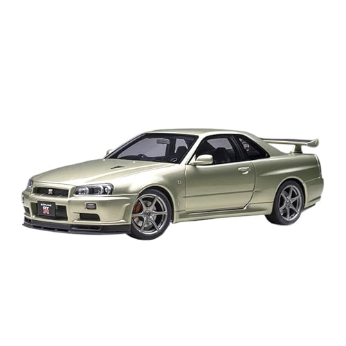 Mini Auto Spielzeug 1:18 Für Nissan Skyline GTR34 Voll Geöffnete Simulation Automodellsammlung Ornamente Wohnkultur von CYQOCD