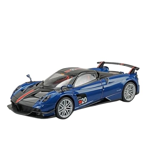 Mini Auto Spielzeug 1:18 Für Pagani Huayra BC Supercar Legierung Modell Auto Spielzeug Druckguss Metall Sound Und Licht Auto Spielzeug Wohnkultur(Blue) von CYQOCD