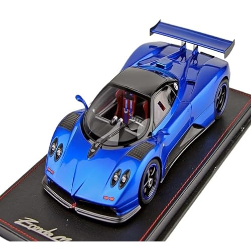 Mini Auto Spielzeug 1:18 Für Pagani Zonda C12 Monza Verschiedene Automodelle Aus Harz Sammlerstücke Im Supersportwagen-Verhältnis Wohnkultur(Blue) von CYQOCD
