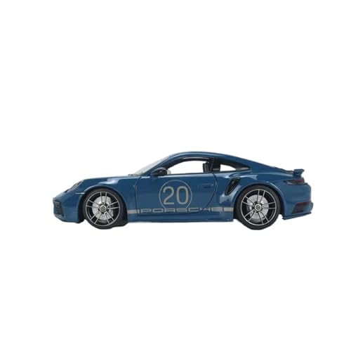 Mini Auto Spielzeug 1:18 Für Porsche 911 (992) Turbo 20. Jubiläum Fünffarbige Alu-Volltür-Design-Modellsammlung Wohnkultur(Blue) von CYQOCD