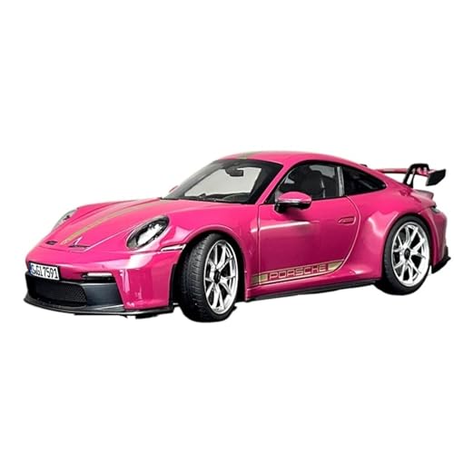 Mini Auto Spielzeug 1:18 Für Porsche 911 GT3 2021 Multicolor Legierung Auto Modell Sammler Limousine Modell Seltene Modell Wohnkultur(Pink) von CYQOCD