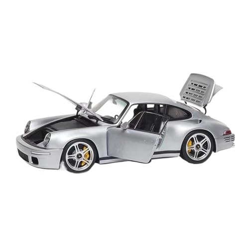 Mini Auto Spielzeug 1:18 Für Porsche 911 Ruf Ctr Legierung Automodell Supersportmodell Szene Simulation Spielzeug Grau Wohnkultur von CYQOCD