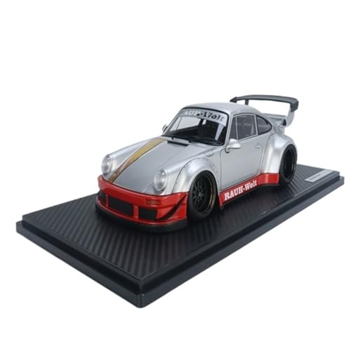 Mini Auto Spielzeug 1:18 Für Porsche RWB 930 Automodell Silber/Rot Harz Autoserie Sammlung Auto Simulation Ornamente Wohnkultur von CYQOCD