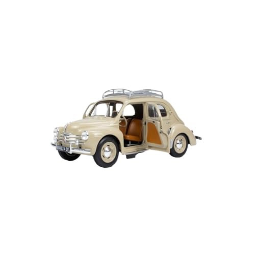 Mini Auto Spielzeug 1:18 Für Renault 4CV Beige 1956 Gelbes Design Mit Offenen Türen Legierungsautomodell Souvenir Für Familie Und Ältere Wohnkultur von CYQOCD