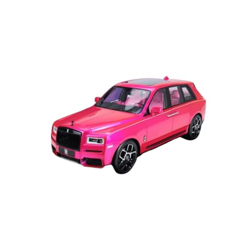 Mini Auto Spielzeug 1:18 Für Rolls-Royce Cullinan Rosa Grün Retro Dekorative Legierung Automodell Sammlerfenster Display Wohnkultur(Pink) von CYQOCD