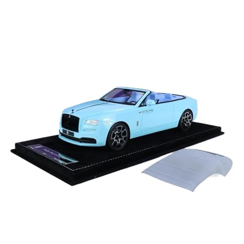 Mini Auto Spielzeug 1:18 Für Rolls-Royce Dawn Blau Grau Legierung Auto Modell Metall Cabrio Fahrzeug Desktop Dekoration Wohnkultur(Blue) von CYQOCD