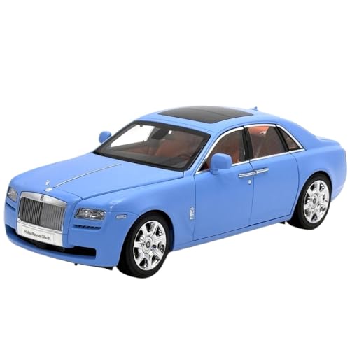 Mini Auto Spielzeug 1:18 Für Rolls-Royce Ghost Blue Alloy Diecast Realistisches Automodell Motor Enthusiasts' Collection Wohnkultur von CYQOCD