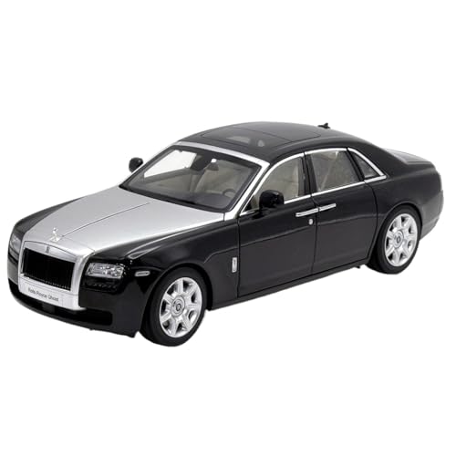 Mini Auto Spielzeug 1:18 Für Rolls-Royce Ghost Schwarz Silber Legierung Sammler Auto Modell Indoor Büro Sammlung Wohnkultur von CYQOCD