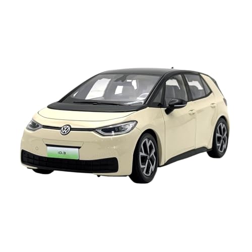 Mini Auto Spielzeug 1:18 Für SAIC Volkswagen ID.3 2025 ID3 Light Edition Weiß/Blau SUV Legierung Maßstab Auto Modell Wohnkultur(Yellow) von CYQOCD