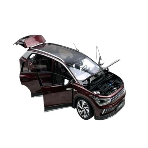Mini Auto Spielzeug 1:18 Für SAIC Volkswagen ID.6X SUV Lighting Edition Modellauto Aus Metalldruckguss Limousine Spielzeug Wohnkultur(Red) von CYQOCD